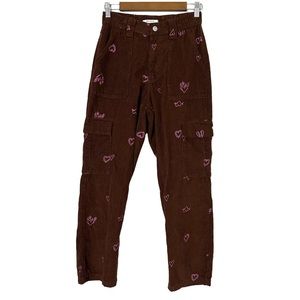 PacSun Heartbreaker Corduroy Cargo‎ Elastic Waist Pants Size Small
